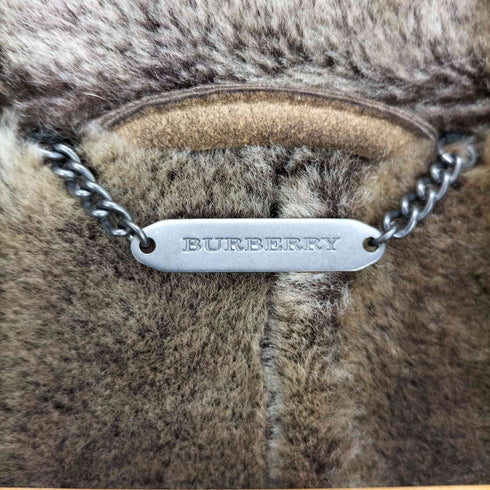 バーバリーロンドン BURBERRY LONDON 裏地ファー ムートンレザー コート レディース import:M