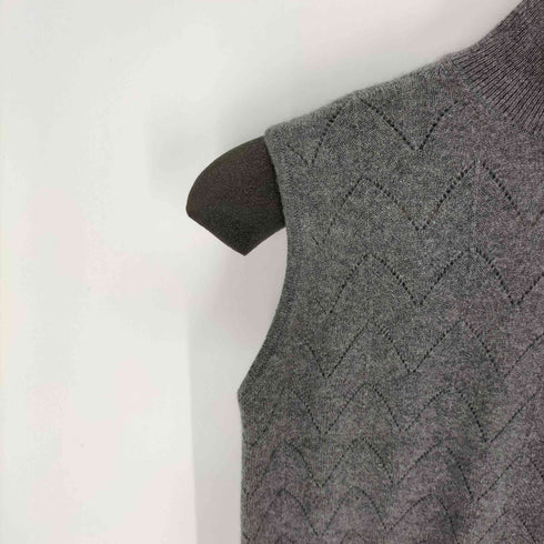 CASHMERE100 ノースリーブタートルネックニット レディース FREE