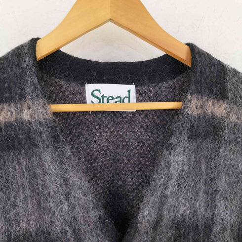 Stead モヘヤミックス チェックカーディガン casual メンズ M