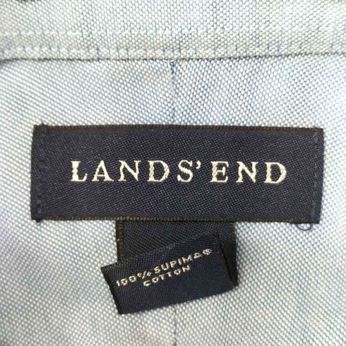 ランズエンド LANDS END SUPIMA COTTON オックスフォード L/S ノンアイロン ボタンダウン シャツ メンズ 39-78