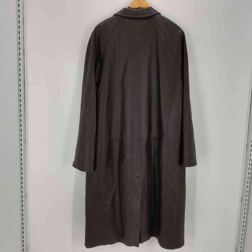 エルメネジルドゼニア Ermenegildo Zegna イタリア製 ラムレザーステンカラーコート メンズ M 50