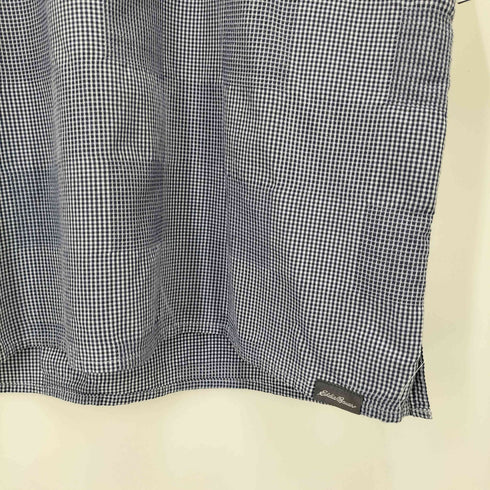 エディーバウアー Eddie Bauer ギンガム チェック ハーフ ジップ アップ シャツ メンズ import:S