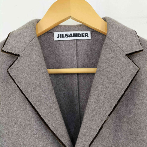 ジルサンダー JIL SANDER 90-00s パイピング チェスターコート メンズ 34