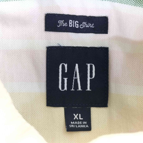ギャップ Gap The BIG Shirt マルチストライプ BD 長袖 シャツ メンズ XL