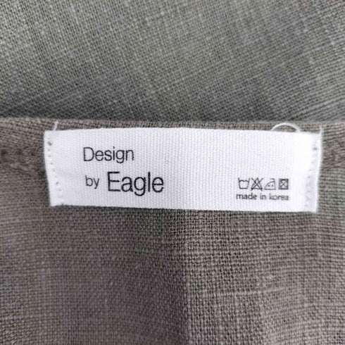 DESIGN BY EAGLE リネン調 ロングカーディガン レディース
