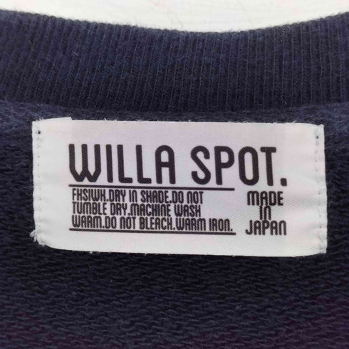 WILLA SPOT 刺繍デザインクルーネックトレーナー メンズ