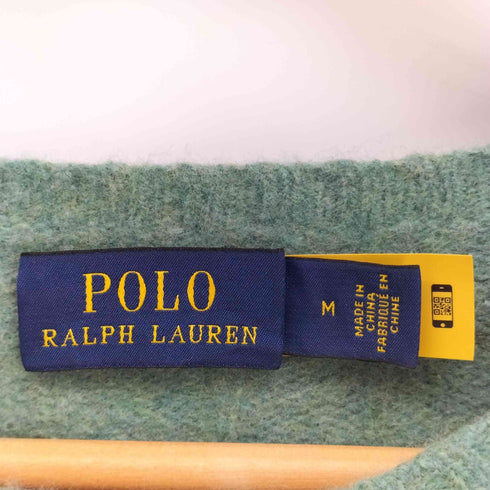 ポロラルフローレン POLO RALPH LAUREN 現行タグ ウールカシミヤ ポニー刺繍 ケーブル編み クルーネックニット レディース import:M