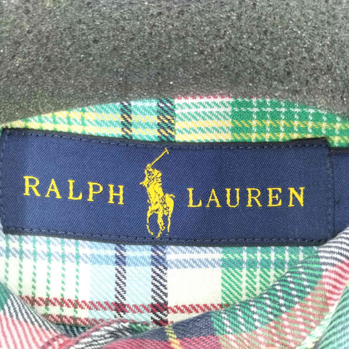 ラルフローレン RALPH LAUREN スモールポニー刺繍 マドラスチェック L/S BD シャツ メンズ JPN:M
