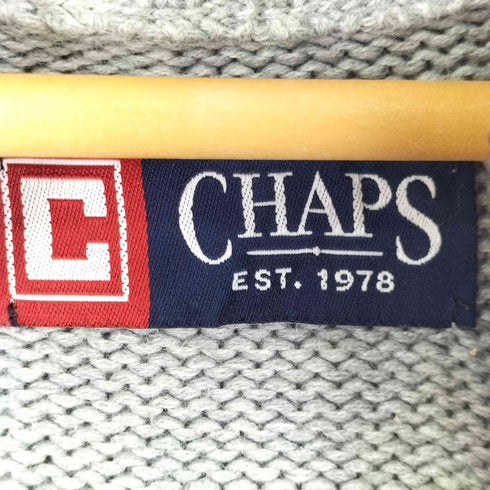 チャップス CHAPS ロゴ刺繍 ハーフジップ コットンニット メンズ JPN:L