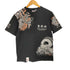 爆燗 和柄 両面プリントクルーネックTシャツ メンズ 38