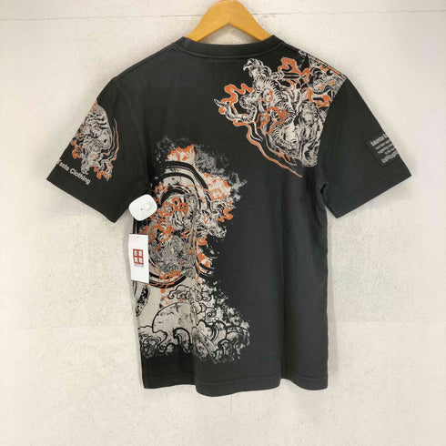 爆燗 和柄 両面プリントクルーネックTシャツ メンズ 38