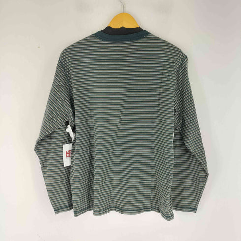 エディーバウアー Eddie Bauer ボーダー L/Sポロシャツ メンズ import:M