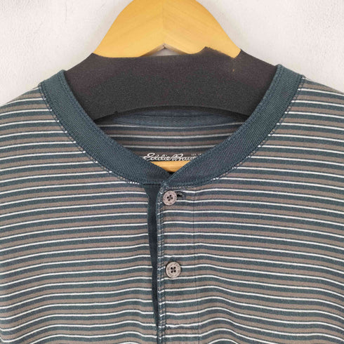 エディーバウアー Eddie Bauer ボーダー L/Sポロシャツ メンズ import:M
