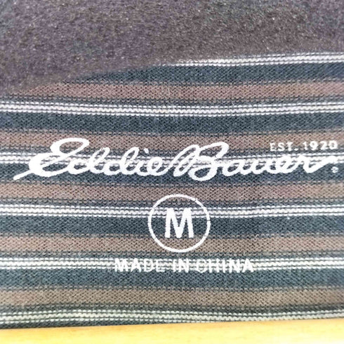 エディーバウアー Eddie Bauer ボーダー L/Sポロシャツ メンズ import:M