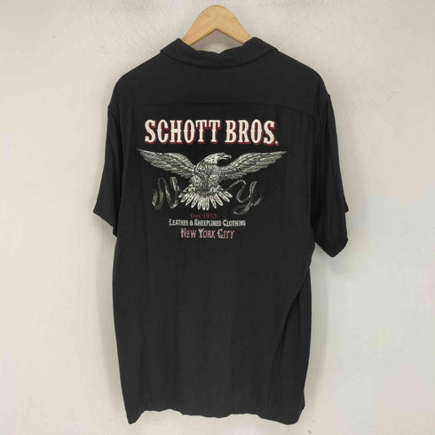 ショット Schott OPEN COLLAR SHT SCHOTT EAGLE オープン カラーシャツ ショット イーグル メンズ L