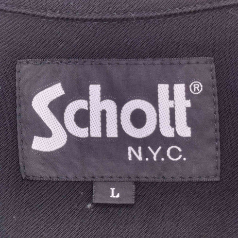 ショット Schott OPEN COLLAR SHT SCHOTT EAGLE オープン カラーシャツ ショット イーグル メンズ L