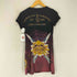CHRISTIAN AUDIGIER スカル 蛇 ビジュー装飾 VネックTシャツ Y2K レディース L