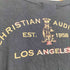 CHRISTIAN AUDIGIER スカル 蛇 ビジュー装飾 VネックTシャツ Y2K レディース L