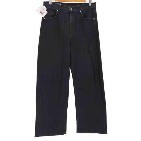 ザラ ZARA ブラックワイドデニムパンツ メンズ 40