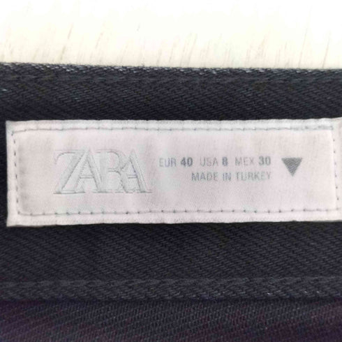 ザラ ZARA ブラックワイドデニムパンツ メンズ 40