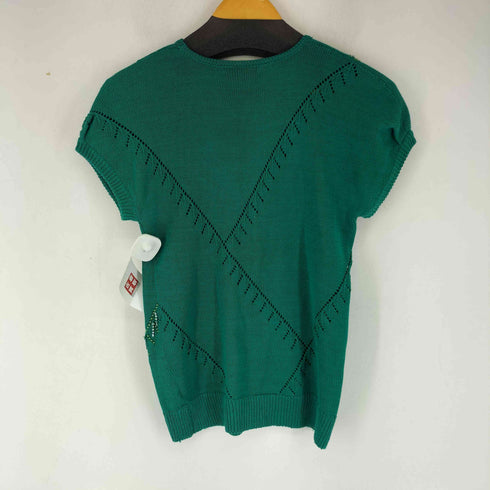 MTT ラインストーン加工 S/S ニットプルオーバー レディース