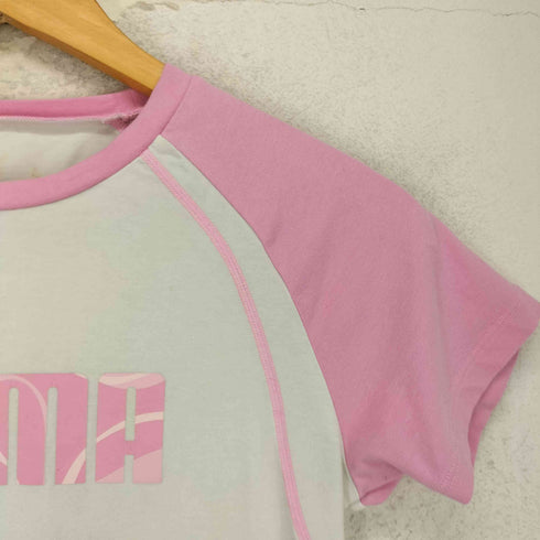 プーマ PUMA 裾ロゴラグランスリーブチビTシャツ Y2K レディース L