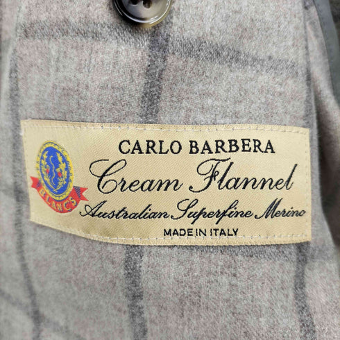 CARLO BARBERA ウール100 チェック テーラードジャケット メンズ 042 A