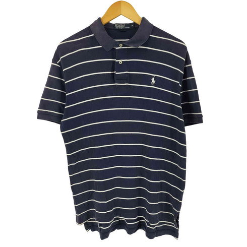 ポロバイラルフローレン Polo by RALPH LAUREN 90s ポニー刺繍 ボーダーS/S ポロシャツ メンズ JPN:M