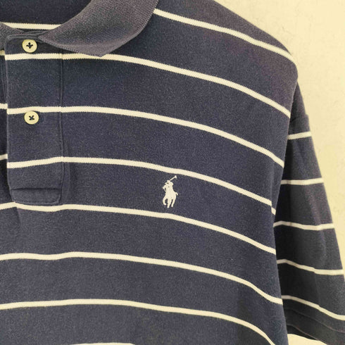 ポロバイラルフローレン Polo by RALPH LAUREN 90s ポニー刺繍 ボーダーS/S ポロシャツ メンズ JPN:M