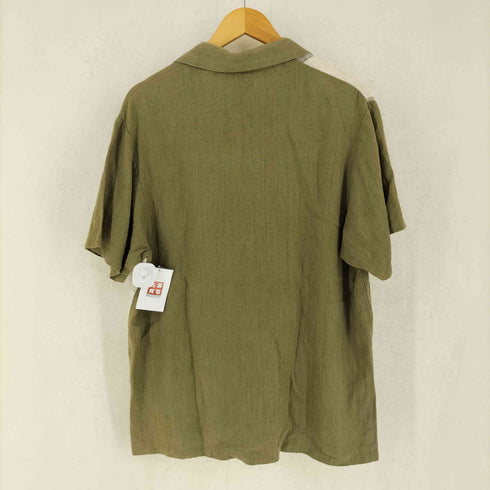 La Bande a Nana 切り替えデザイン リネン オープンカラーS/S シャツ メンズ