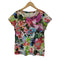ランズエンド LANDS END ボートネック 花柄 半袖 Tシャツ レディース import:M