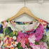 ランズエンド LANDS END ボートネック 花柄 半袖 Tシャツ レディース import:M