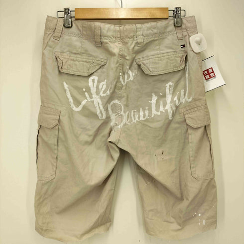 トミーヒルフィガー TOMMY HILFIGER カットオフ ペイント ハーフ パンツ カーゴ ショーツ メンズ 30/32