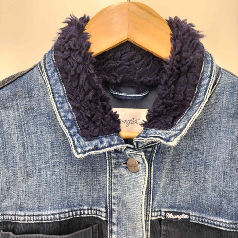 ラングラー Wrangler AUTHENTIC JACKET 襟ボア コーデュロイ 切替 デニム ジャケット レディース import:M