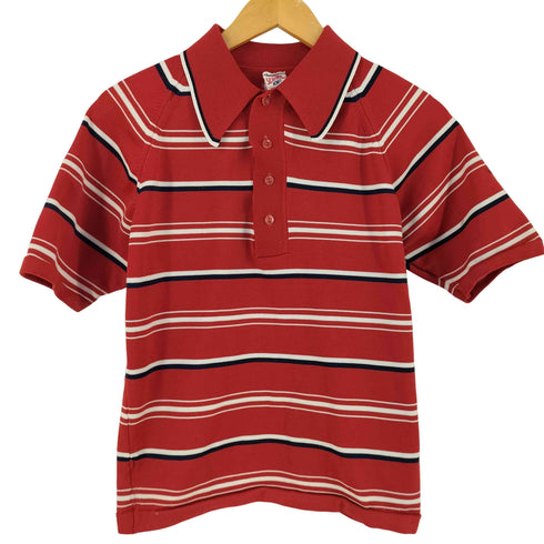 アロー ARROW 70s SCRAMBLER KNIT ボーダー 半袖ポロシャツ メンズ L