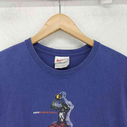 ナイキ NIKE 90-00s USA製 BASKETBALL クルーネック 半袖 Tシャツ メンズ import:L