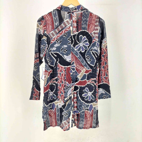 CHACOK フランス製 レーヨン ウール 総柄シャツ レディース 11