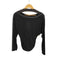 ザラ ZARA LONG SLEEVE STUDDED T-SHIRT レディース import:M