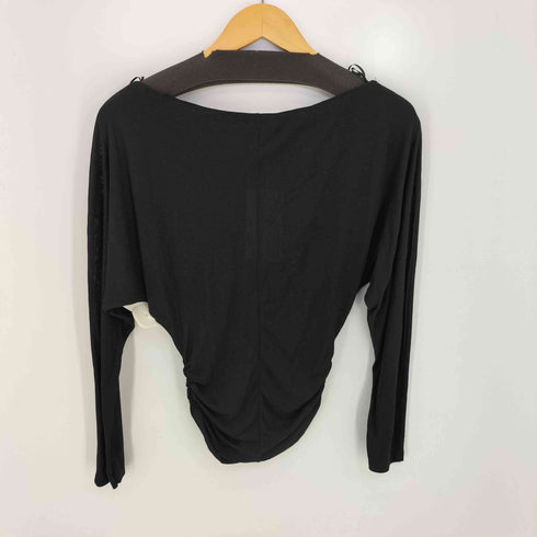 ザラ ZARA LONG SLEEVE STUDDED T-SHIRT レディース import:M