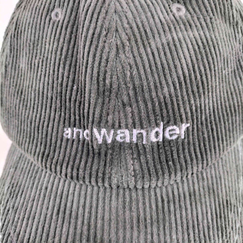 アンドワンダー and wander コーデュロイキャップ メンズ