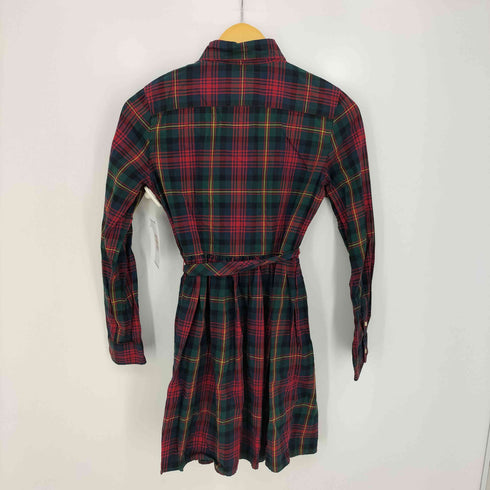 ポロラルフローレン POLO RALPH LAUREN JUNIA SHRTDR DRESSES DAY DRESS 現行タグ ポニー刺繍 タータンチェック チュニックシャツワンピース レディース import:M