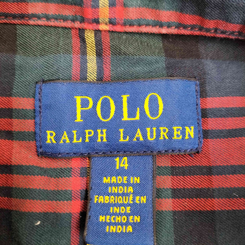 ポロラルフローレン POLO RALPH LAUREN JUNIA SHRTDR DRESSES DAY DRESS 現行タグ ポニー刺繍 タータンチェック チュニックシャツワンピース レディース import:M