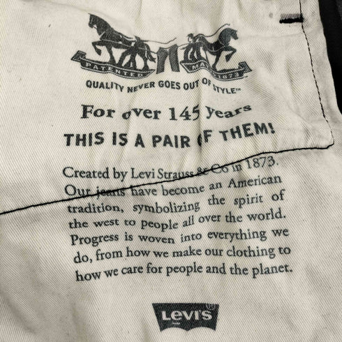 リーバイス Levis ジップフライ ストレッチブラックデニムパンツ メンズ W34 L27