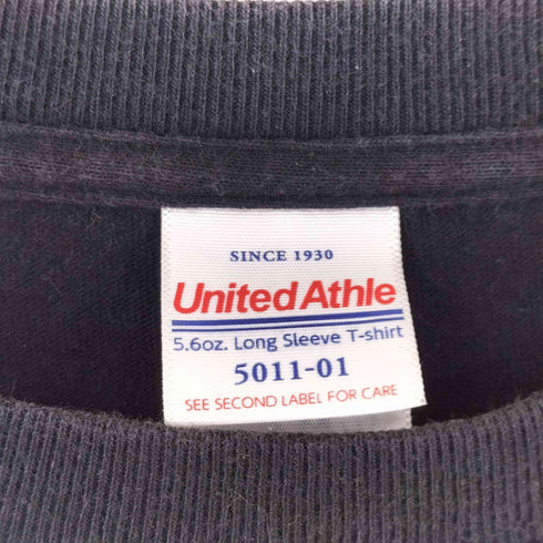 ユナイテッドアスレ UNITED ATHLE ウェーブ柄 HOW OUTロゴ ロンT レディース JPN:M