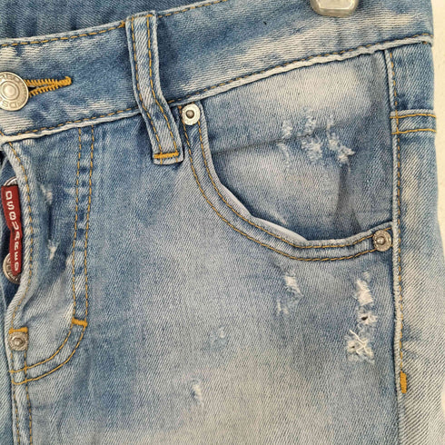 ディースクエアード DSQUARED2 14S ダメージ加工スキニーデニムパンツ レディース 36