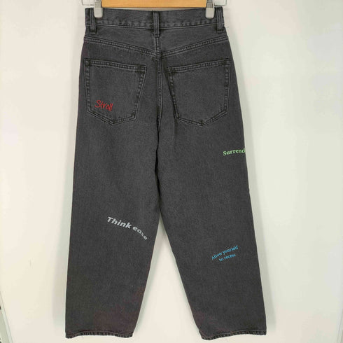 ローリーズファーム LOWRYS FARM ロゴシシュウデニムパンツ レディース JPN:M