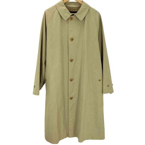 バーバリーロンドン BURBERRY LONDON 一枚袖 ステンカラー コート バルマカーン マキシ丈 ロングコート 裏地チェック メンズ import:L