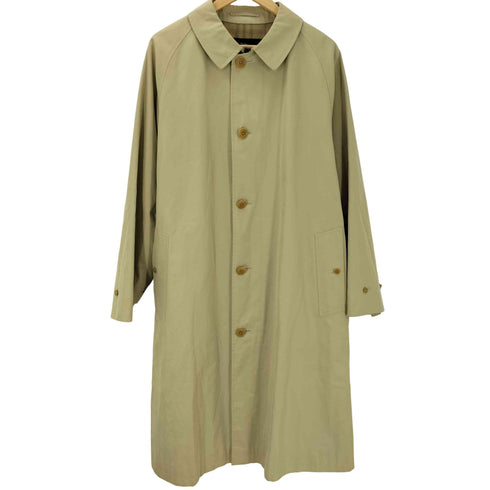 バーバリーロンドン BURBERRY LONDON 一枚袖 ステンカラー コート バルマカーン マキシ丈 ロングコート 裏地チェック メンズ import:L