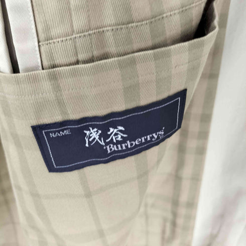 バーバリーロンドン BURBERRY LONDON 一枚袖 ステンカラー コート バルマカーン マキシ丈 ロングコート 裏地チェック メンズ import:L