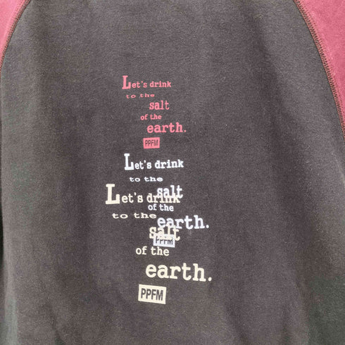 ピーピーエフエム PPFM メッセージ ラグラン Tシャツ メンズ JPN:M